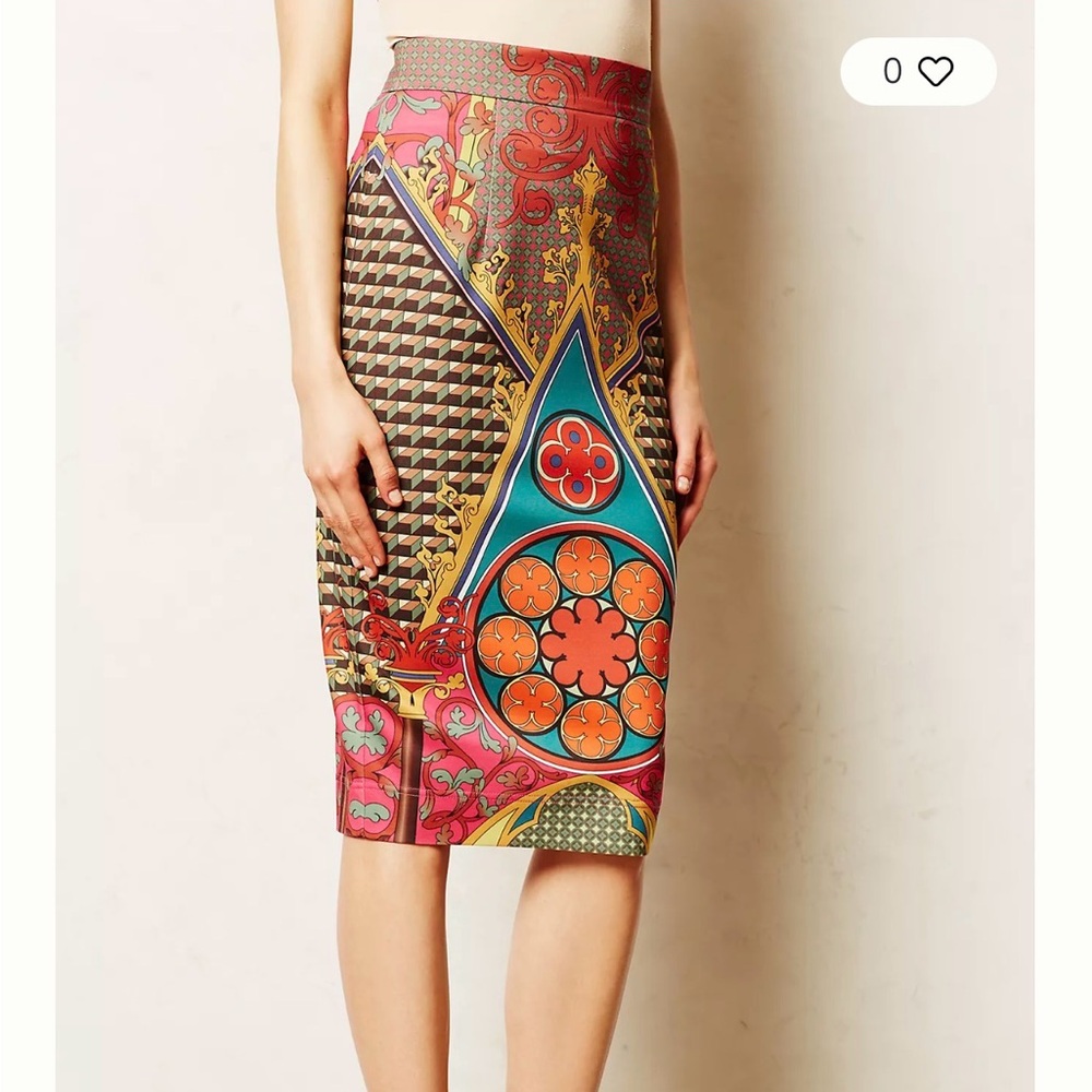 Multicolor Geometric Print Skirt